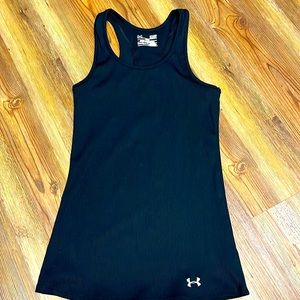 Under Armour Women's Size Small HEATGEAR Fitted Racerback Black Tank